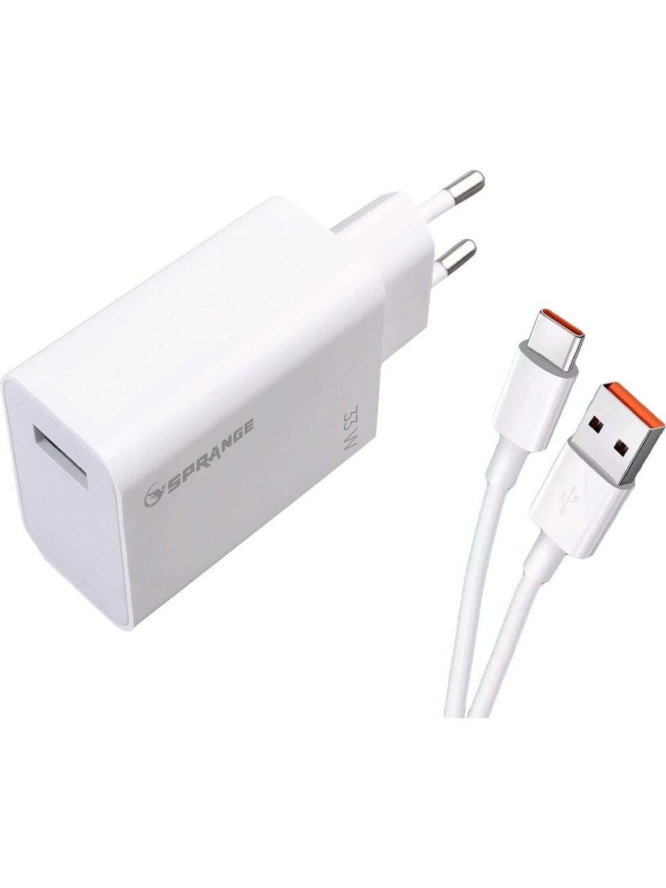 Sprange PTX33 33W Charge Şarj Başlık USB -Type-C Data & Şarj Kablosu