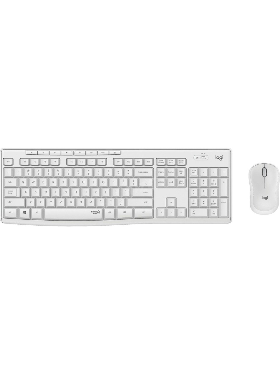 Logitech Slıent Wıreless Combo MK295 Sessiz Kablosuz Türkçe Q Klavye+Mouse Set -Beyaz