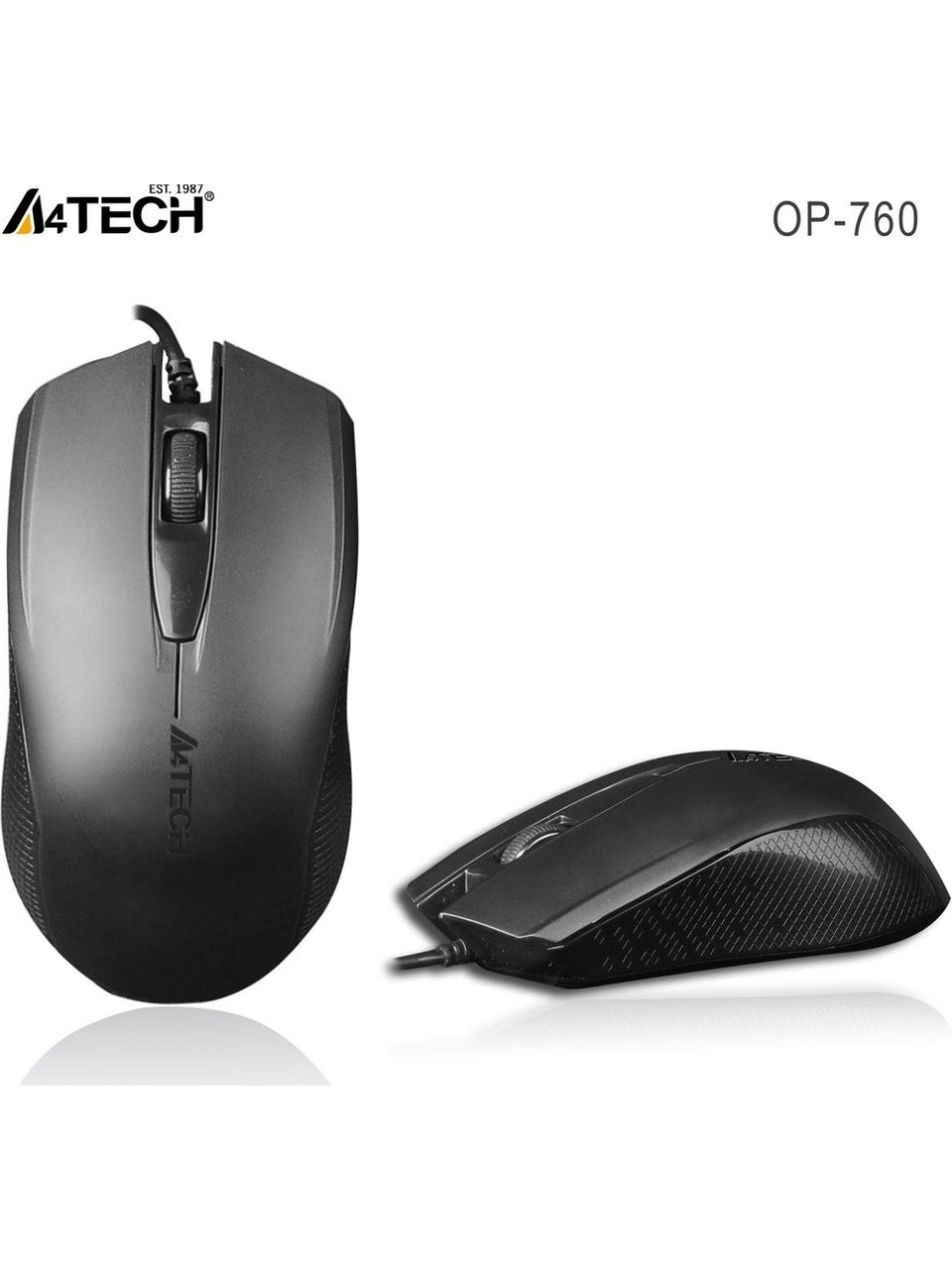 A4-Tech Op-760 Usb Siyah V-Track 1000 Dpı Kablolu Mouse