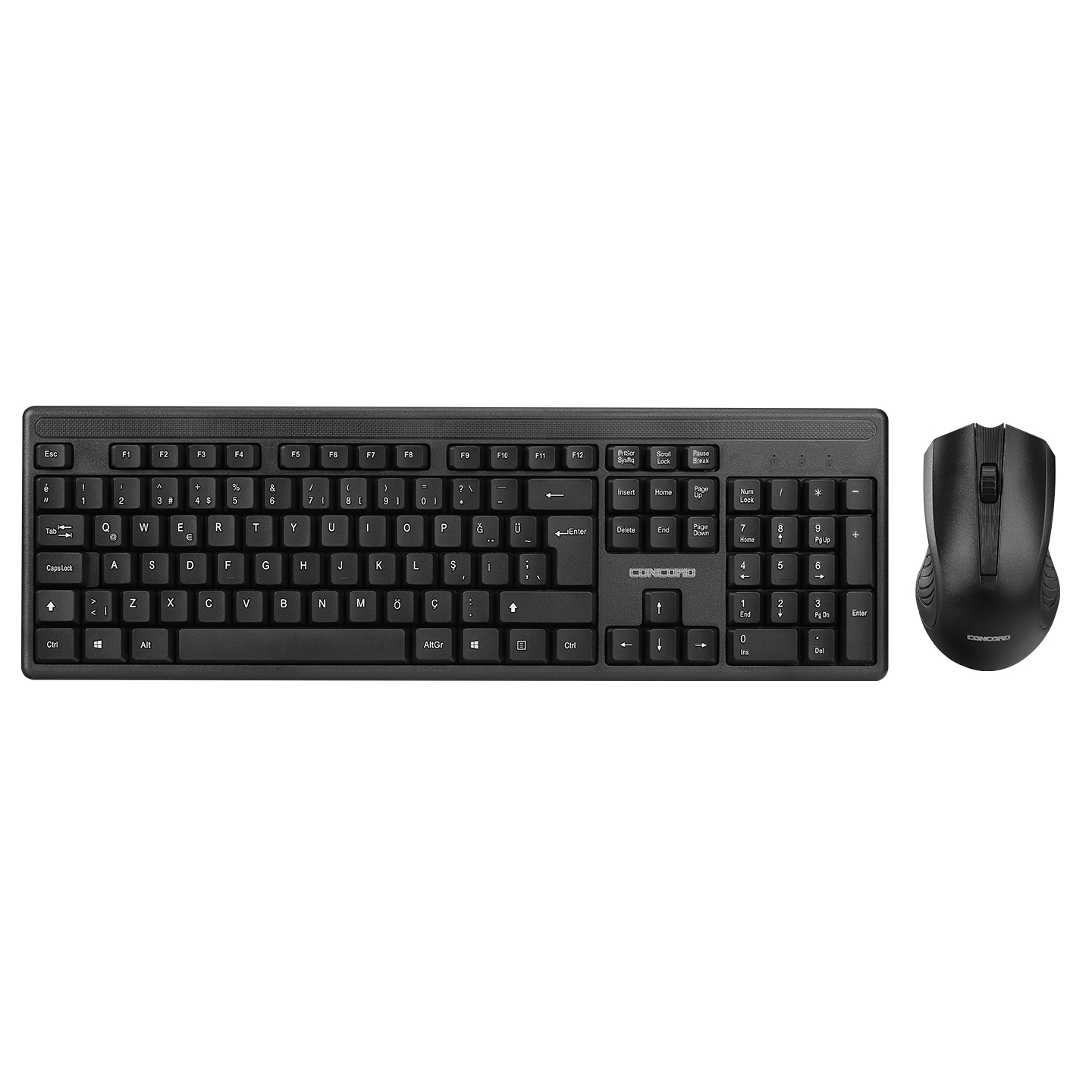 Concord C-55 Siyah Kablosuz Q Standart Klavye Mouse Set