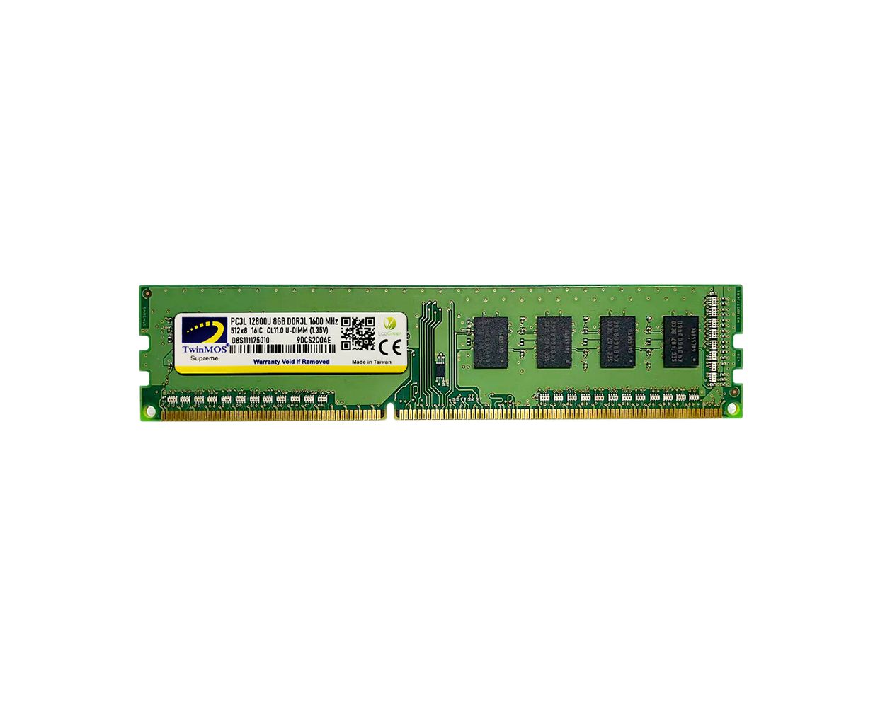 8 GB DDR3 1600MHz TWINMOS CL11 1.35 LOW VOLTAGE (MDD3L8GB1600D)
