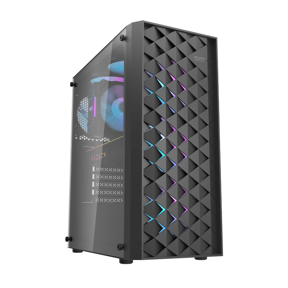 AIGO DK351 USB3.0 3x12CM FAN TEMPERLI CAM SIYAH ATX KASA