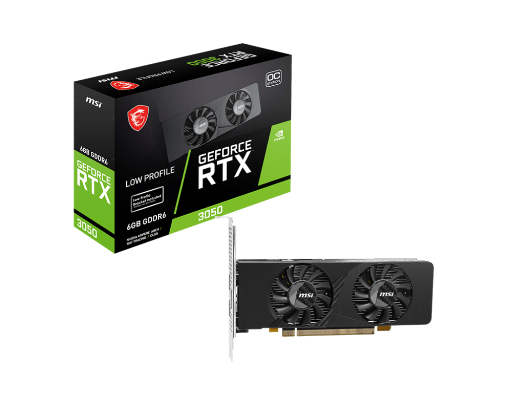 MSI RTX3050 6GB GDDR6 96BIT DP/2xHDMI (GEFORCE RTX 3050 LP E 6G OC)