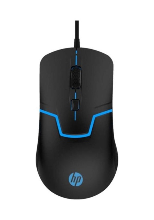 HP M100 USB  Kablolu Gaming RGB Mouse 2400 DPI -Siyah