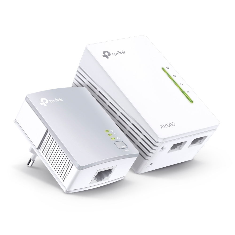 TP-Link TL-WPA4220KIT 300Mbps AV600 Wi-Fi Powerline Başlangıç Kiti, Kablosuz Menzil Genişletici