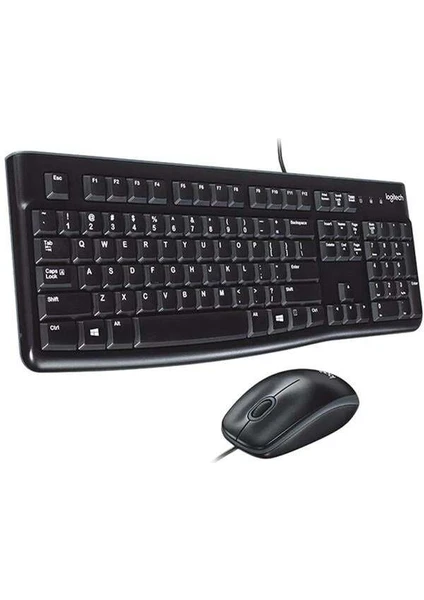 Logitech MK120 Q Siyah Kablolu Klavye Mouse Set